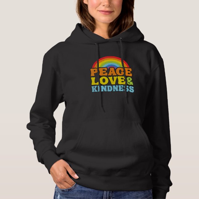 Anti Bullying Rainbow Peace Hippie Peace Kärlek &  T Shirt (Framsida)