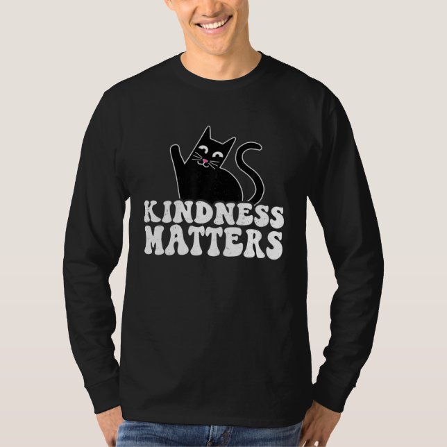 Anti Bullying Rainbow Sped Eacher Cat Kindness Mat T Shirt (Framsida)