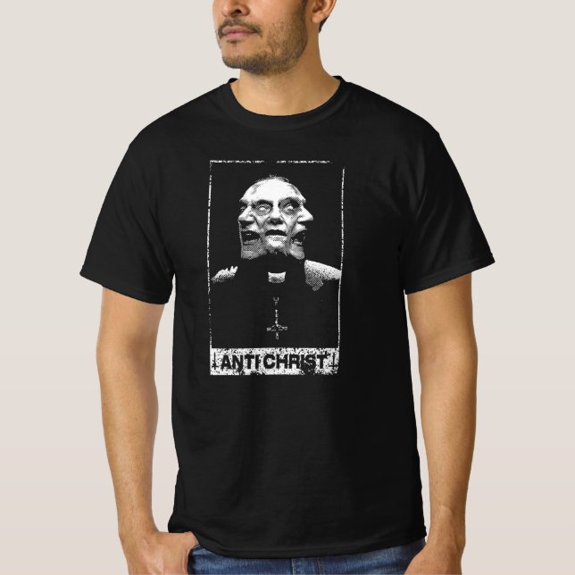 ANTI-CHRIST, BURN THE PRIESTM SATANIC TEE (Framsida)