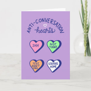 Anti-Conversation Heart Valentine Day Kort