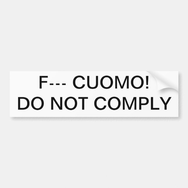 Anti-Cuomo vapenkontroll UPPFYLLER INTE Bildekal (Framsidan)