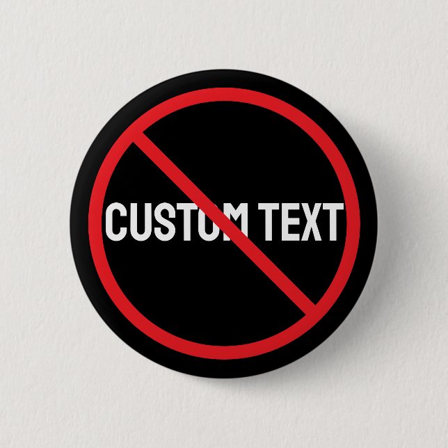 Anti Custom Text Black Round Button Design Style Knapp (Framsida)