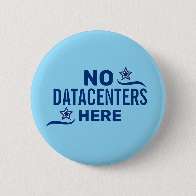 Anti-datacenter politisk knapp (Framsida)