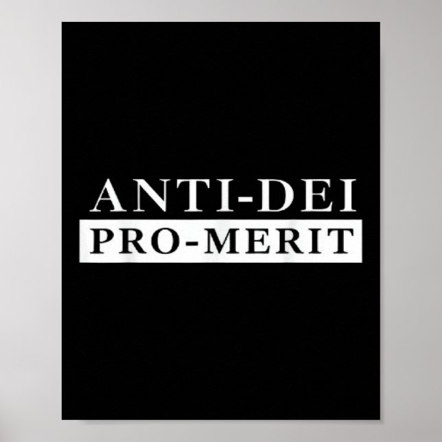 Anti Dei Pro Merit Funny Poster (Framsidan)