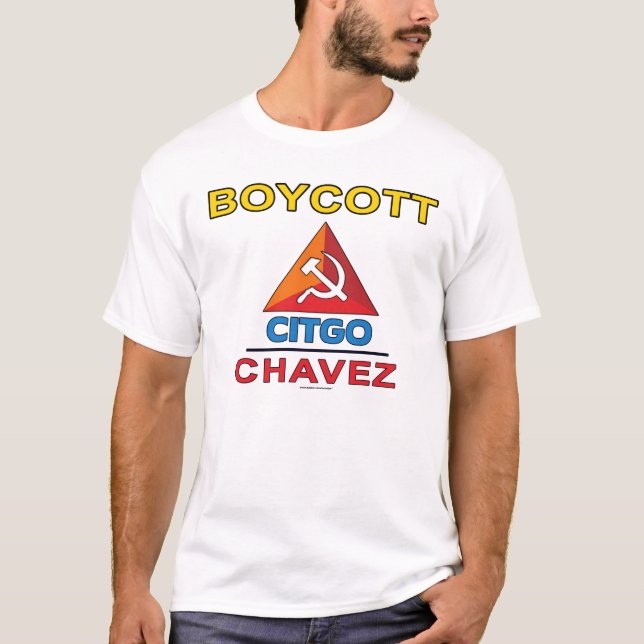 Anti-Democrat "Boycott Citgo & Chavez" T-shirt (Framsida)