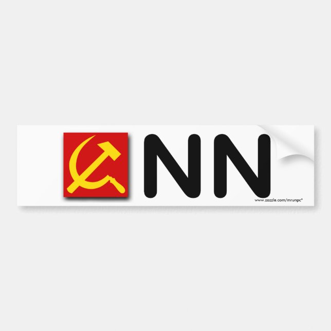 Anti-Democrat "Communist News Network" Bildekal (Framsidan)