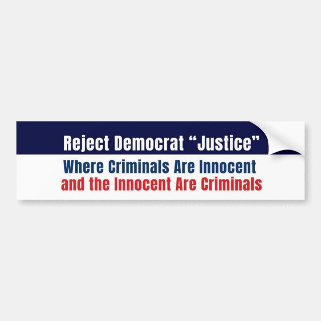 Anti-Democrat Conservative Sticker Bildekal (Framsidan)
