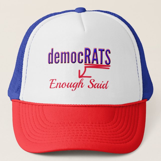 Anti-Democrat Hats in Caps Truckerkeps (Framsida)