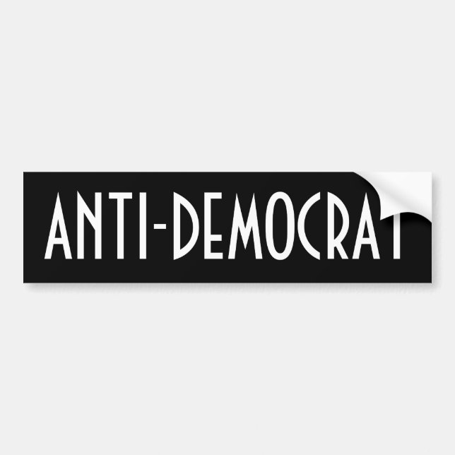 Anti-Demokrat Bildekal (Framsidan)