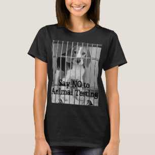 Anti djur som testar den grundläggande T-tröja f T-shirt