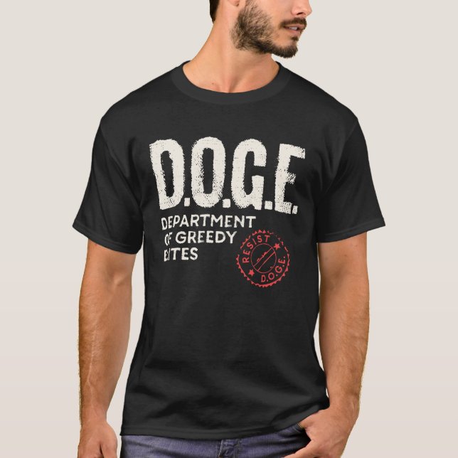 Anti DOGE D.O.G.E. Real Meaning Definition T Shirt (Framsida)