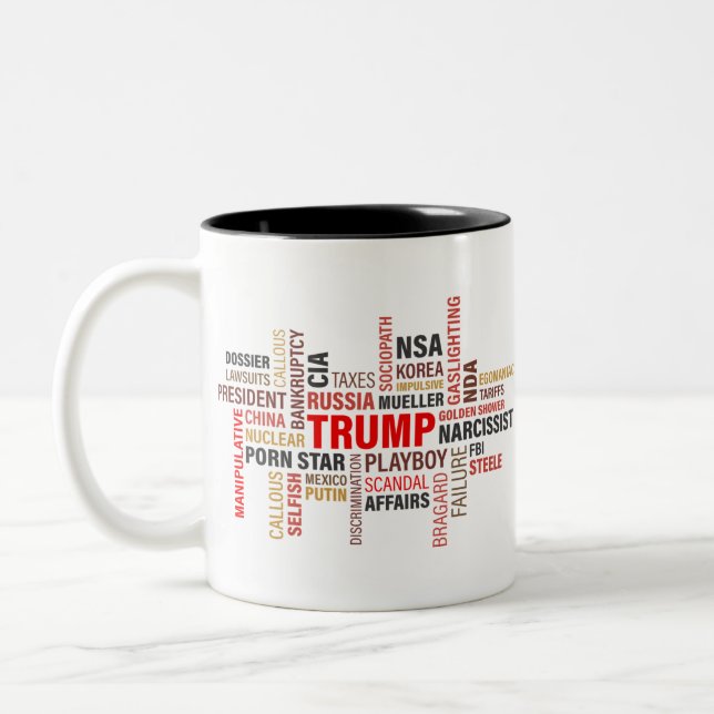 Anti Donald Trump 2020 Två-Tonad Mugg (Vänster)