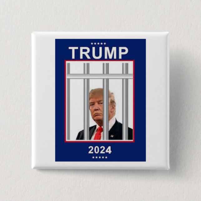 Anti Donald Trump 2024 Fängelse Knapp (Framsida)