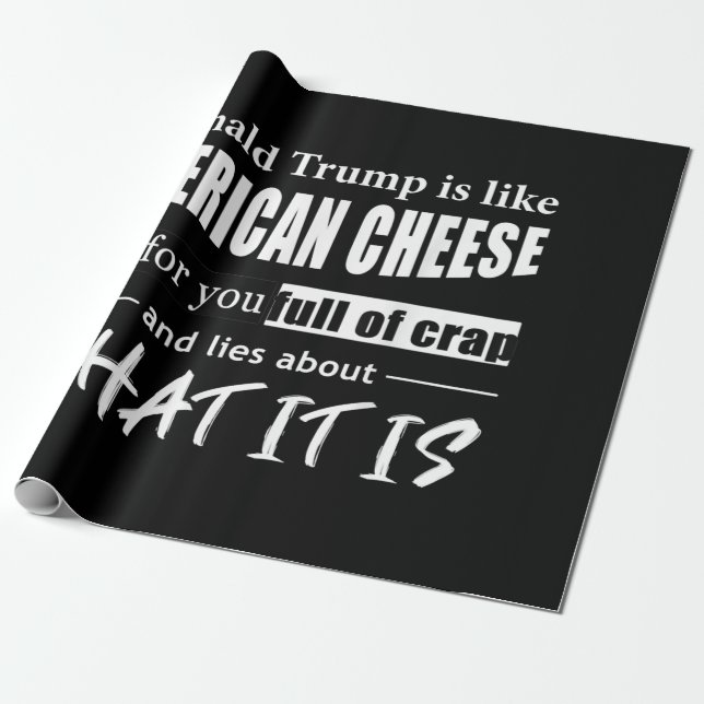 Anti Donald Trump är som American Cheese Women Presentpapper (Utrullad)