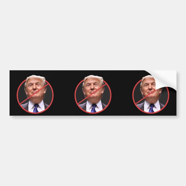 Anti Donald Trump Bumper Sticker Bildekal (Framsidan)