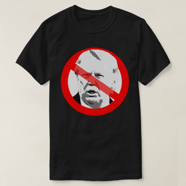 Anti Donald Trump Dementia korsade ut Ansikte T Shirt (Design framsida)