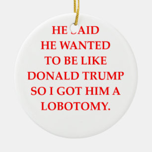 anti Donald Trump Julgransprydnad Keramik
