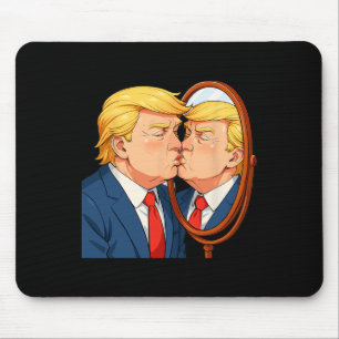 Anti-Donald Trump Kyssande Spegel - Narcism Mättna Musmatta