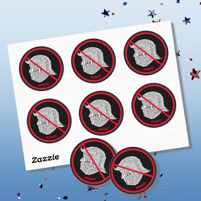 Anti-Donald-Trump Ord Cloud Runt Klistermärke (Skapare uppladdad)