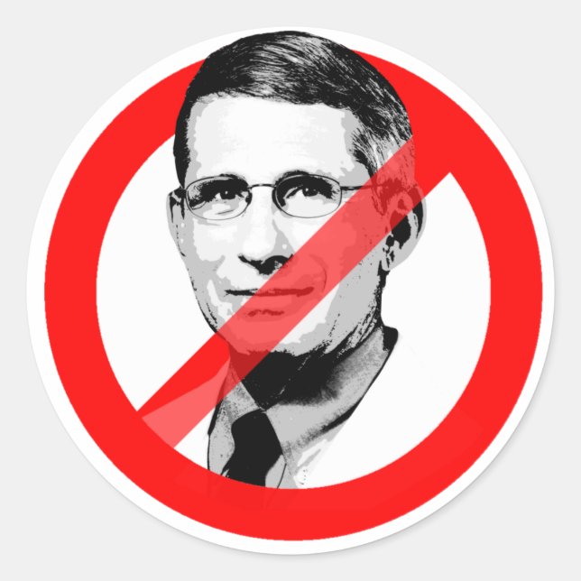 ANTI DR FAUCI RUNT KLISTERMÄRKE (Framsida)