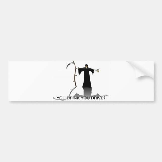 Anti-dricka och körning bildekal (Framsidan)