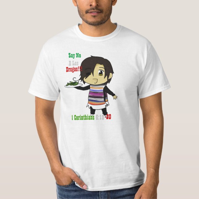 Anti-Drog skjorta Tee Shirt (Framsida)