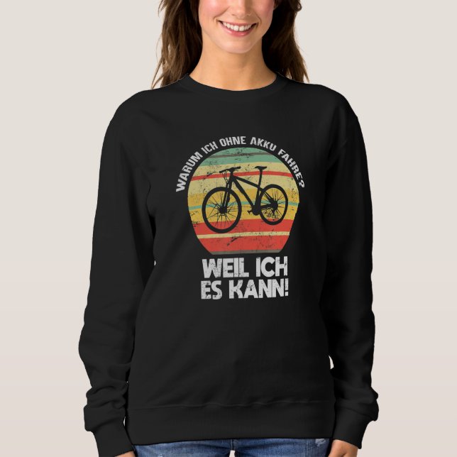 Anti E Bike without Battery Cyclist Ord T Shirt (Framsida)