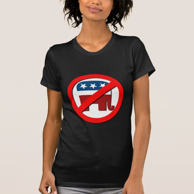 ANTI-ELEPHANT/ANTI-REPUBLICAN T-SHIRT (Framsida)