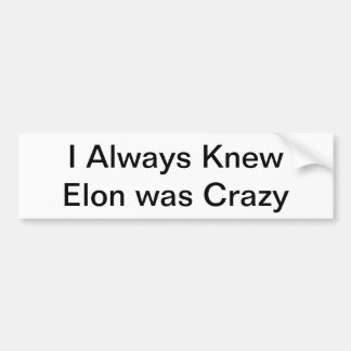 Anti-Elon Bumper Sticker Bildekal
