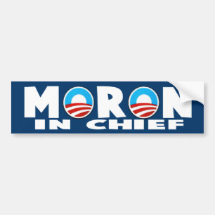 Anti en Obama Obamas idiot Bildekal