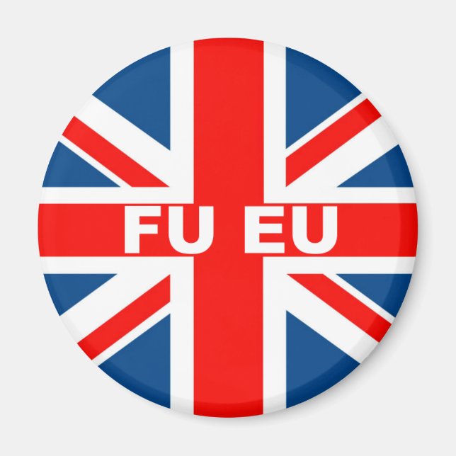 Anti EU British flagga Magnet (Framsidan)