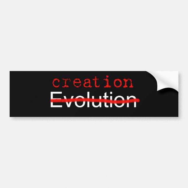 Anti evolutionbildekal bildekal (Framsidan)