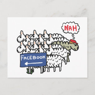 Anti Facebook Vykort