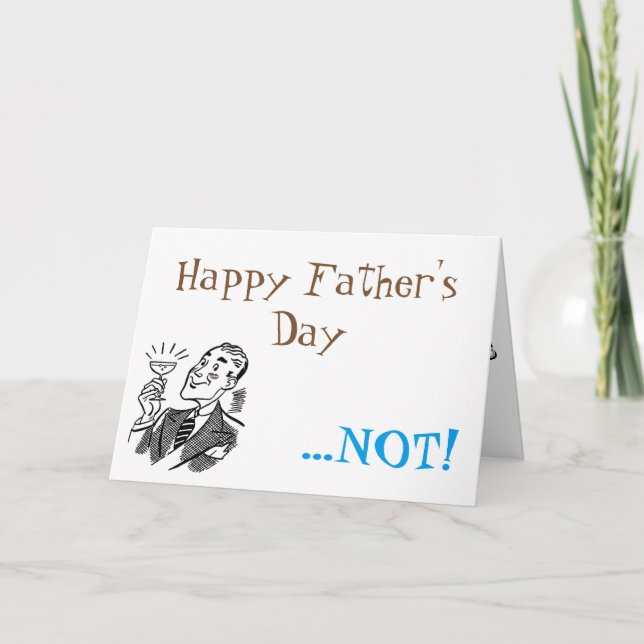 Anti-Fars dag Card, dålig pappa-familjsdysfunktion Kort (Framsida)