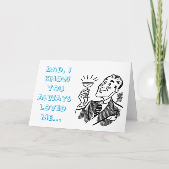 Anti-Fars dag Card, dålig pappa-familjsdysfunktion Kort (Framsida)