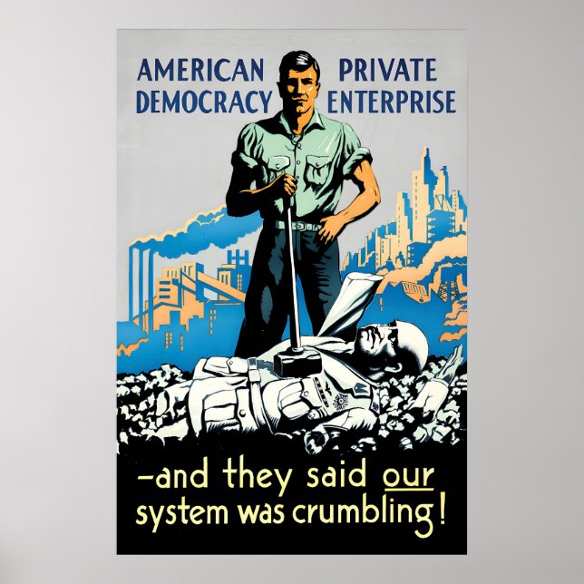 Anti-Fascist WWII Propaganda Poster American (Framsidan)