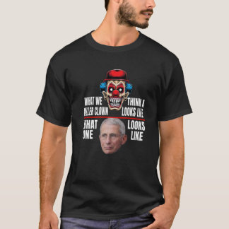 Anti Fauci hur en mördare clown ser ut. T Shirt