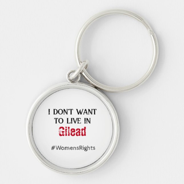 Anti Gilead Womens-Höger Rund Silverfärgad Nyckelring (Framsidan)