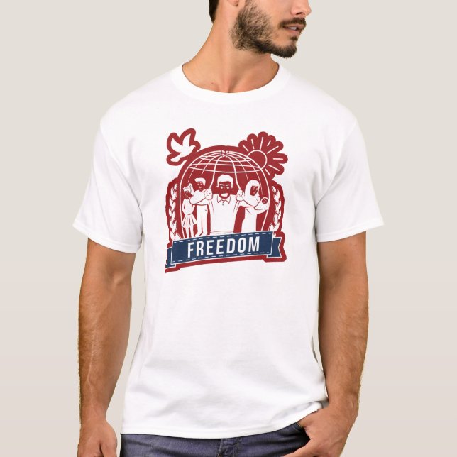 ANTI-GLOBALISM/FREEDOM - England USA T Shirt (Framsida)