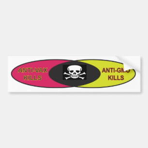 ANTI GMO- och VAX-DÖDOR Bildekal