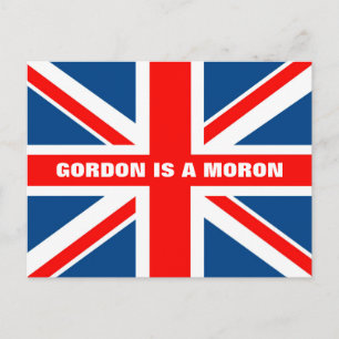 Anti Gordon Brown Vykort