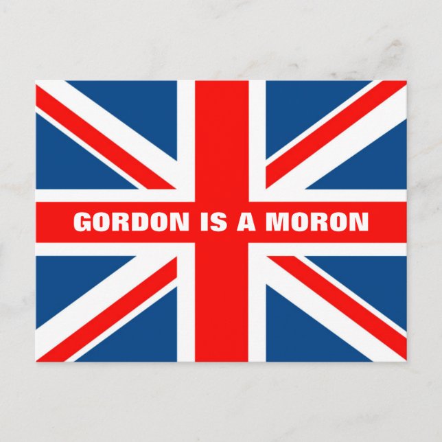 Anti Gordon Brown Vykort (Framsida)