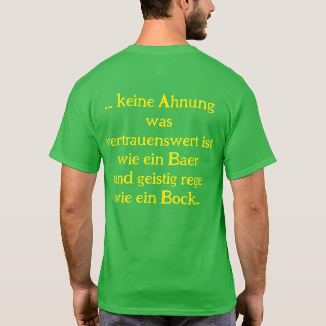 Anti Grüne Spruch T Shirt (Baksida)