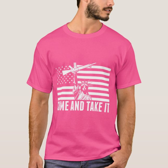 Anti-Gun Control Ammo Flagga T Shirt - 2nd ändring (Framsida)