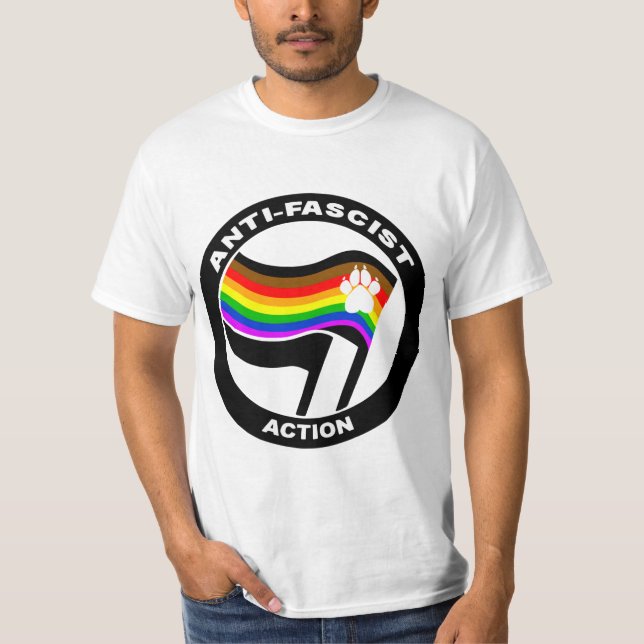 anti-hårig-flagga-HBT T Shirt (Framsida)