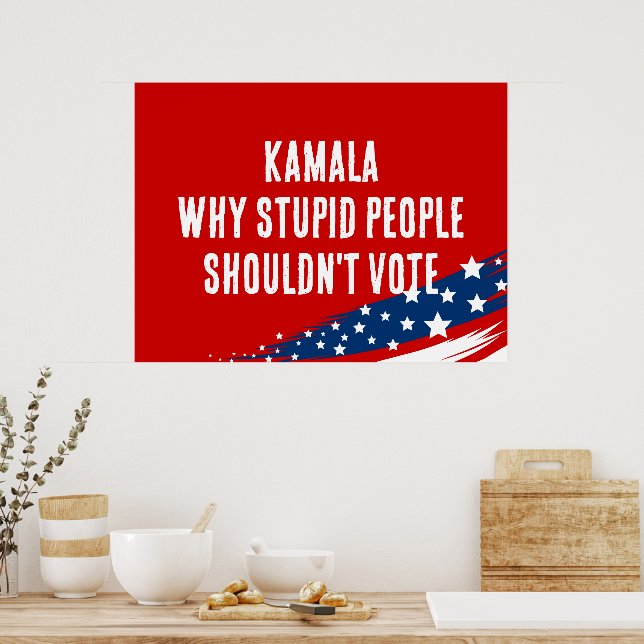 Anti-Harris Kamala Politiska stympade människor Poster (Kök)