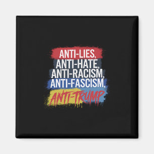 Anti Hat Lögner Rasism Fascism Motstånd Protest Tr Magnet