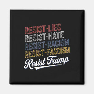 Anti-Hat-Lögner-Rasism-Fascism-Motstånds- Protest- Magnet