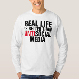 Anti (hat) sociala massmediat-skjortor tee
