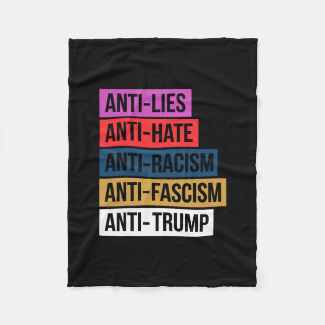 Anti-Hatare Lögner Rasism Fascism Motstånd Protest Fleecefilt (Framsidan)